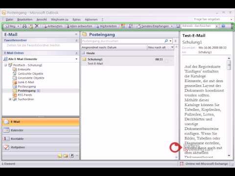 Outlook Tutorial Deutsch Grundlagen