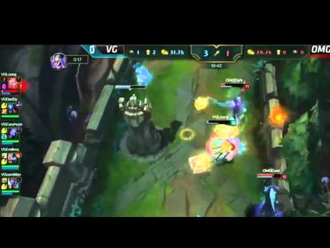 LPL Spring 2016 - VG vs OMG| VG Loong 2v1 outplays Dark and Cool