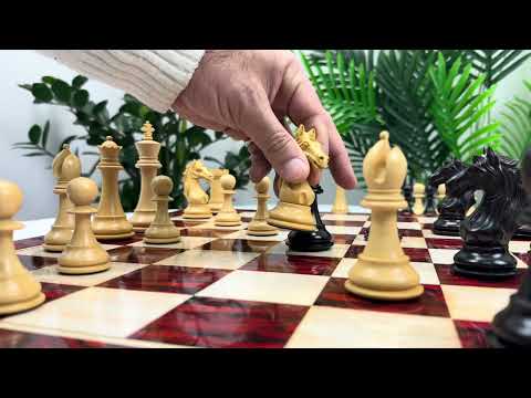 Elite Series 4.25" Luxury Staunton Chess set in Ebony/Boxwood