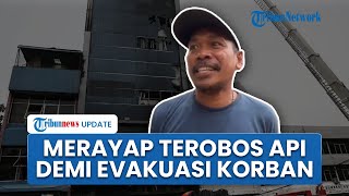 Detik-detik Dramatis Satpam Evakuasi Korban Kebakaran Gedung Terra Drone, Merayap & 15 Orang Selamat