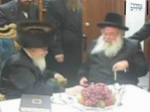 Skver Rebbe Shlita with Rav Shternbuch Shlita
