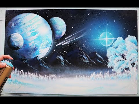 Frozen Forest - Spray Paint ART - by Skech