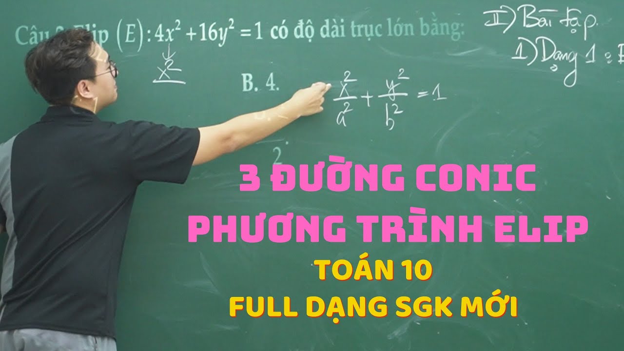 3 ĐƯỜNG CONIC - PHƯƠNG TRÌNH ELIP