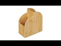 Bambus Stiftehalter Braun - Bambus - Holzwerkstoff - 17 x 20 x 9 cm