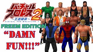 Virtual Pro Wrestling 2 - FREEM EDITION Review (DAMN FUN!!!)