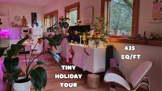 Tiny Home Tour for the Holidays - 435 square feet - Minimalist Decor