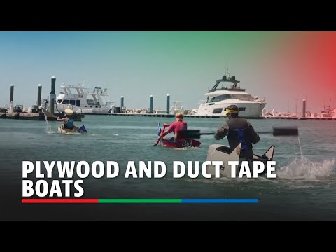 Plywood and duct tape boats try to stay afloat in wacky regatta ABS-CBN News