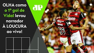 De arrepiar: Vidal marca o 1º gol pelo Flamengo e leva narrador à loucura