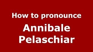 How to pronounce Annibale Pelaschiar