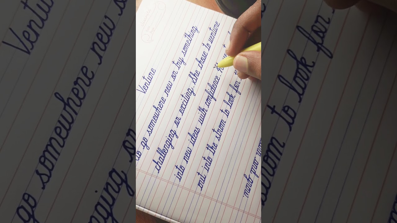 MODERN HANDWRITING PRACTICE in 4 lines notebook