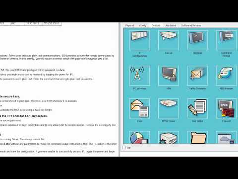1.3.6 Packet Tracer - Configure SSH