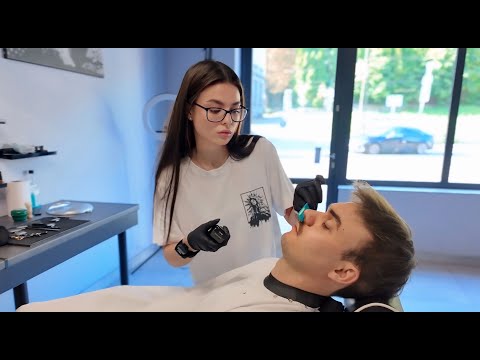 Gentle Shave by a Young Ukrainian Barber ASMR 💈