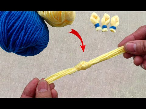 It's so Beautiful !! Super easy flower making with yarn - Hand Embroidery Amazing Flower Design
