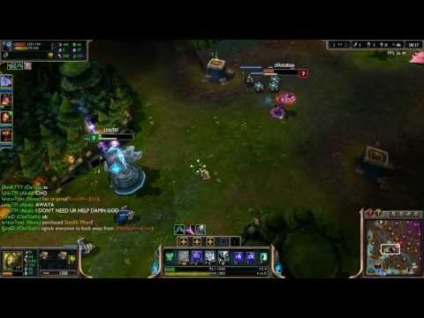 League of Legends  Akali mid Triple Kill 1 vs3