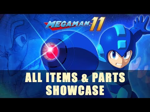 Mega Man 11: All Items & Parts Showcase