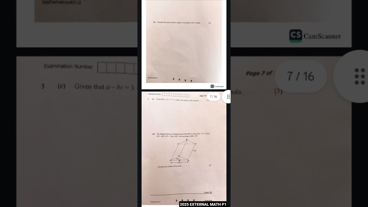 2025 G9 EXTERNAL MATH P2