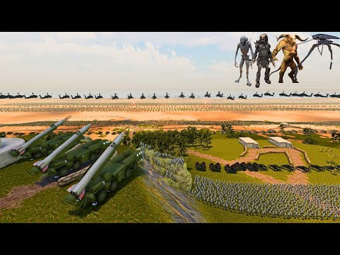 4,000,000 TRIPODS & ALIENS vs HUMANITY BALLISTIC & CLUSTER MISSILE -Ultimate Epic Battle Simulator 2