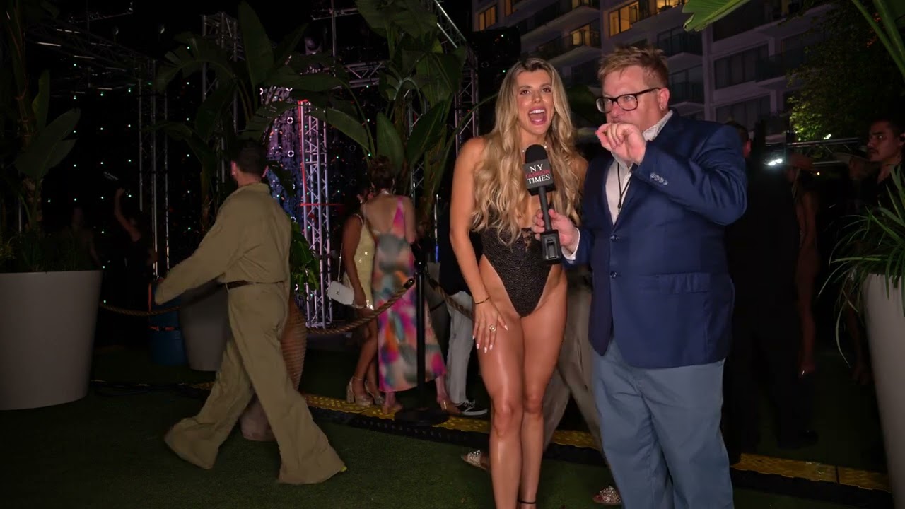 Model Vividitominito interviewed backstage during Miami Swim Week The Shows in Chocolato Swim