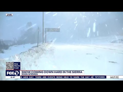 Snow coming down hard in Soda Springs