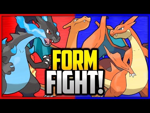 Charizard vs Mega Charizard X vs Mega Charizard Y | Pokémon Form Fight