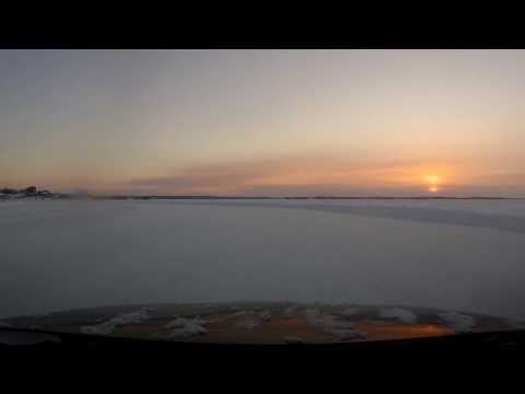 Yellowknife NWT Canada - Driving on froz