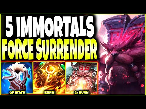 We picked 5 IMMORTALS in a single game...And we FORCED THEM TO FF 🔥 LoL Top Ornn s12 2022 Gameplay