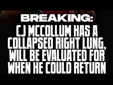 Cj Mccollum Collapsed Right Lung will be Evaluated when could return😢#shorts #nba #CjMcCollum