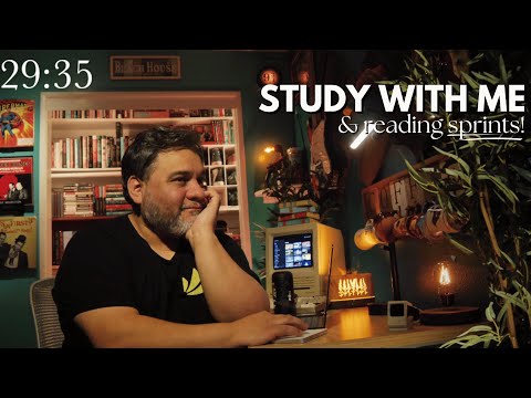 Study with Me LIVE | Reading Sprints | 50/10 Pomodoro | Rain Sounds