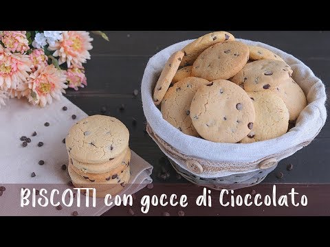 BISCOTTI COOKIE CON GOCCE DI CIOCCOLATO Ricetta Facile - Fatto in casa da Benedetta