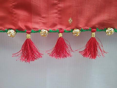 How to make crochet saree tassels l DIY l How to make silk thread saree kuchu l kuchu design # 29 Video