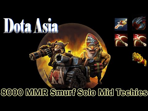 SOLO MID TECHIES 8000 MMR SMURF KILL EVERYONE!!