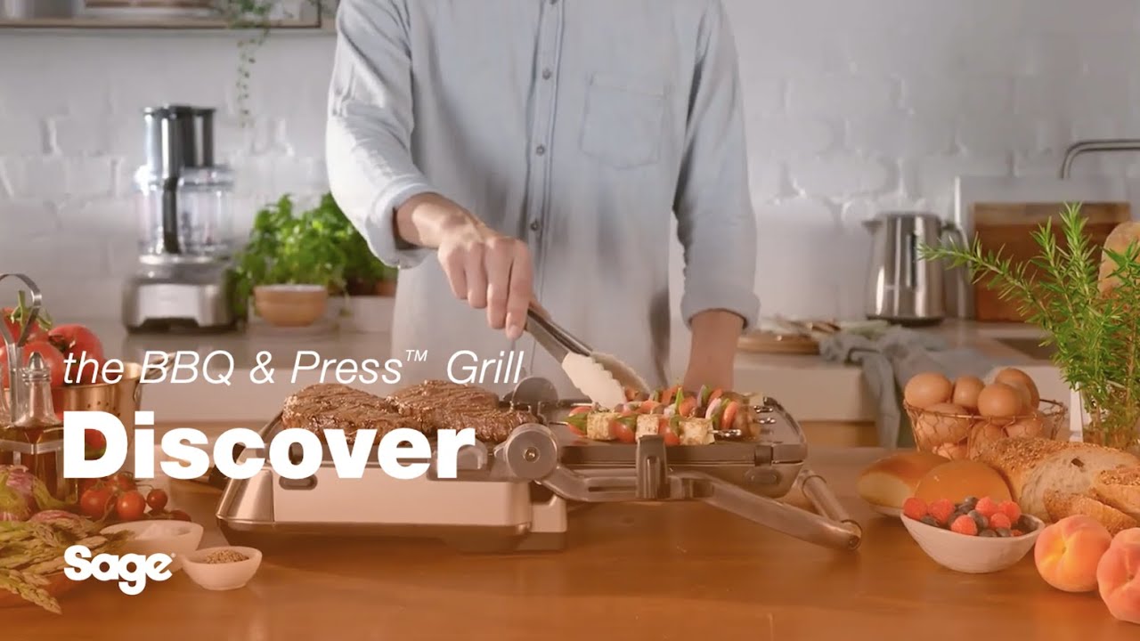 the BBQ & Press™ Grillpaninipresse • Sage