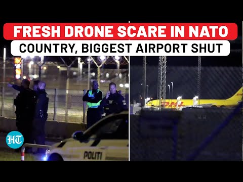 Fresh drone scare in NATO country, biggest airport shut: Europe to blame Russia again? Ukraine War | Videos