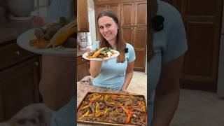 sheet pan steak fajitas is a great way easy recipe for dinner!￼