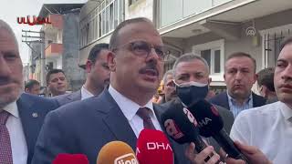 Bursa'da uçak evlerin arasına düştü