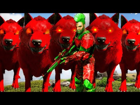 I tamed the same wolf pack that we had faced against the toxic raptors ARK PVP Dino