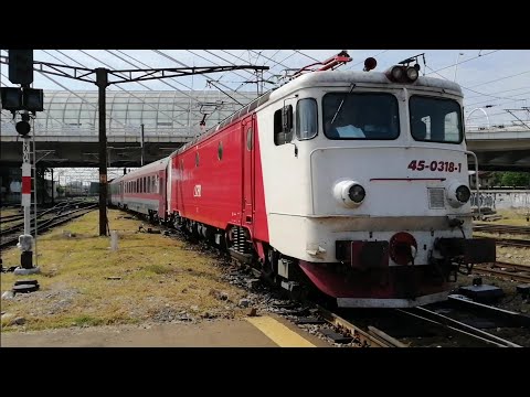 EA 318 soseste in Gara Bucuresti Nord cu trenul IR 1993 (Mangalia - Bucuresti - Craiova)