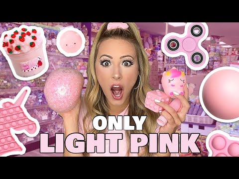 PASTEL PINK ONLY FIDGET SHOPPING CHALLENGE 🌸🐷🎀