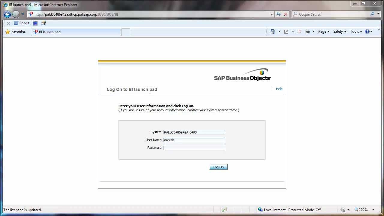 SAP Web Intelligence 4.0 Tutorial - for End Users