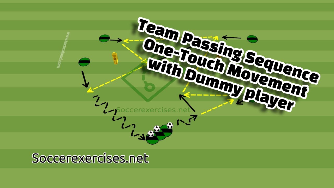 Team Passing Sequence | One-Touch Movement with Dummy Player | Soccer Exercises
