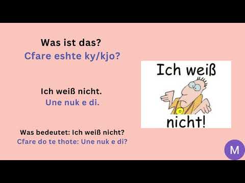 Mëso gjermanisht shqip përkthim.  Niveli A1.1   Mesimi 2