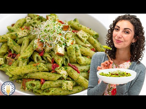 AMAZING Dairy-Free Pesto Pasta 🌱