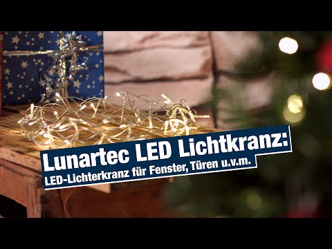 Lunartec LED-Lichterkranz für Fenster, Türen u.v.m., 32 warmweiße LEDs, Ø 30 cm