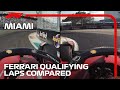 Charles Leclerc vs. Carlos Sainz Qualifying Laps Compared | 2022 Miami Grand Prix