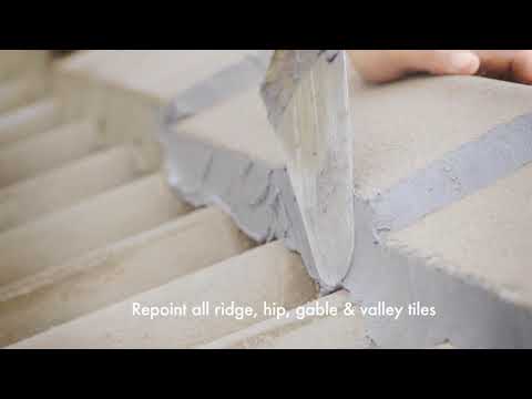 Dulux Roof repair step 3  Rebend and Repoint