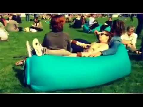 inflatable couch - pouch couch review - inflatable lounger