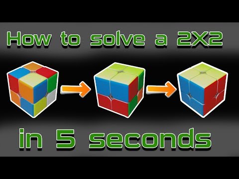 Part of a video titled How to solve a 2x2 Rubik's cube in 5 seconds! (Ortega method tutorial)