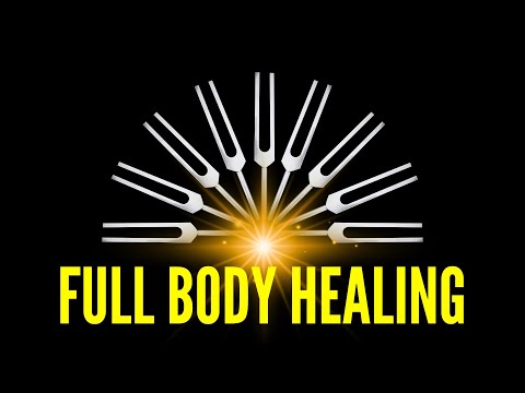 BLACK SCREEN SLEEP MUSIC ☯ All 9 Solfeggio Frequencies ☯ Full Body Healing
