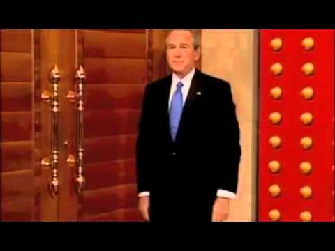 Bush can't open a door