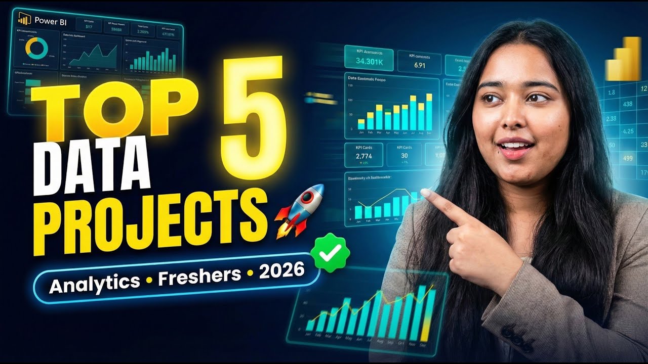 Top 5 Data Analytics Projects for Beginners | Real Portfolio Ideas (2026)